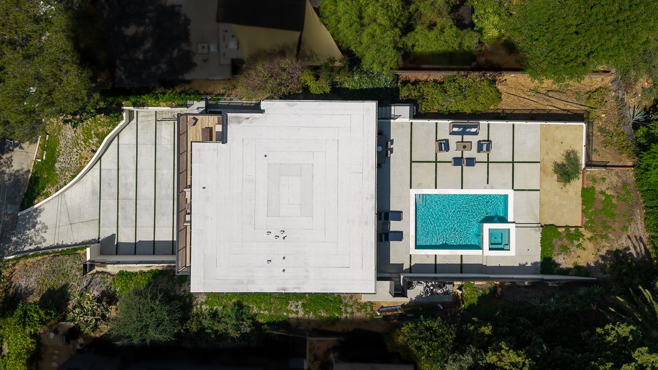 2119 Ewing St, Los Angeles — Aerial — the full 10,149 sq ft lot